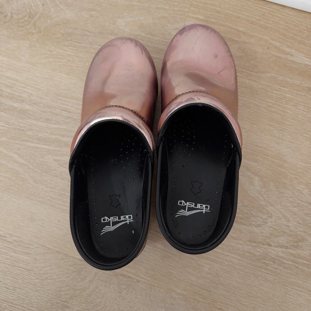 Women’s Dansko Professional Rose Chrome Metallic Clogs Shoes 39 / 8.5-9 - Picture 6 of 8